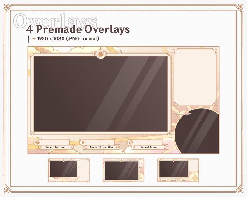 Genshin Impact Stream Overlay Pack / Celestia Morning Theme / Etsy