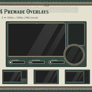 Tears of the Kingdom Stream Overlay Pack / Legend of Zelda / 4 Overlays with Customizable Assets Included / For Youtube and Twitch