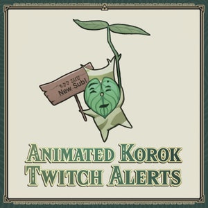 Animated Korok Twitch Alerts / The Legend of Zelda / 6 Animated Alerts for Twitch or Youtube