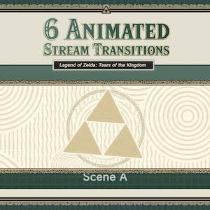 6 Zelda Stinger Transitions / Tears of the Kingdom / Legend of Zelda / Pack of Animated Stream Transitions For Youtube and Twitch