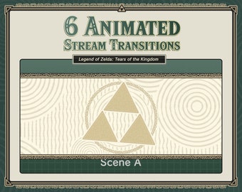 6 Zelda Stinger Transitions / Tears of the Kingdom / Legend of Zelda / Pack of Animated Stream Transitions For Youtube and Twitch