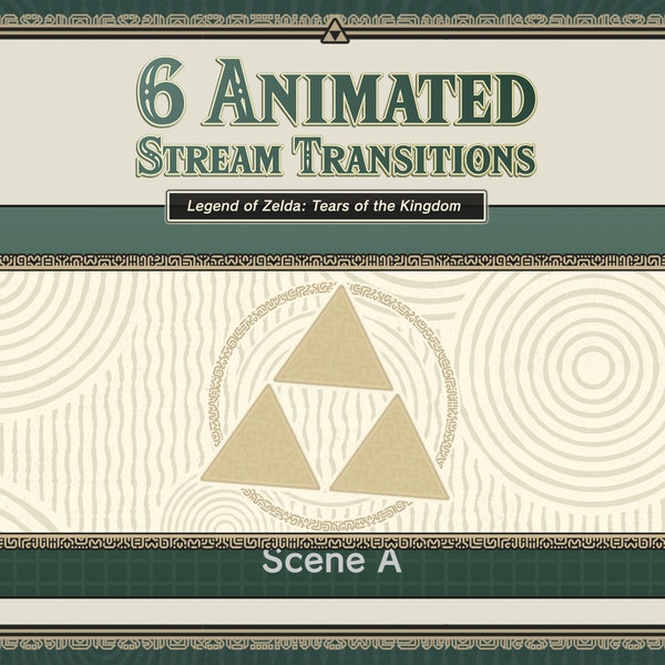 6 Zelda Stinger Transitions / Tears of the Kingdom / Legend of Zelda / Pack of Animated Stream Transitions For Youtube and Twitch