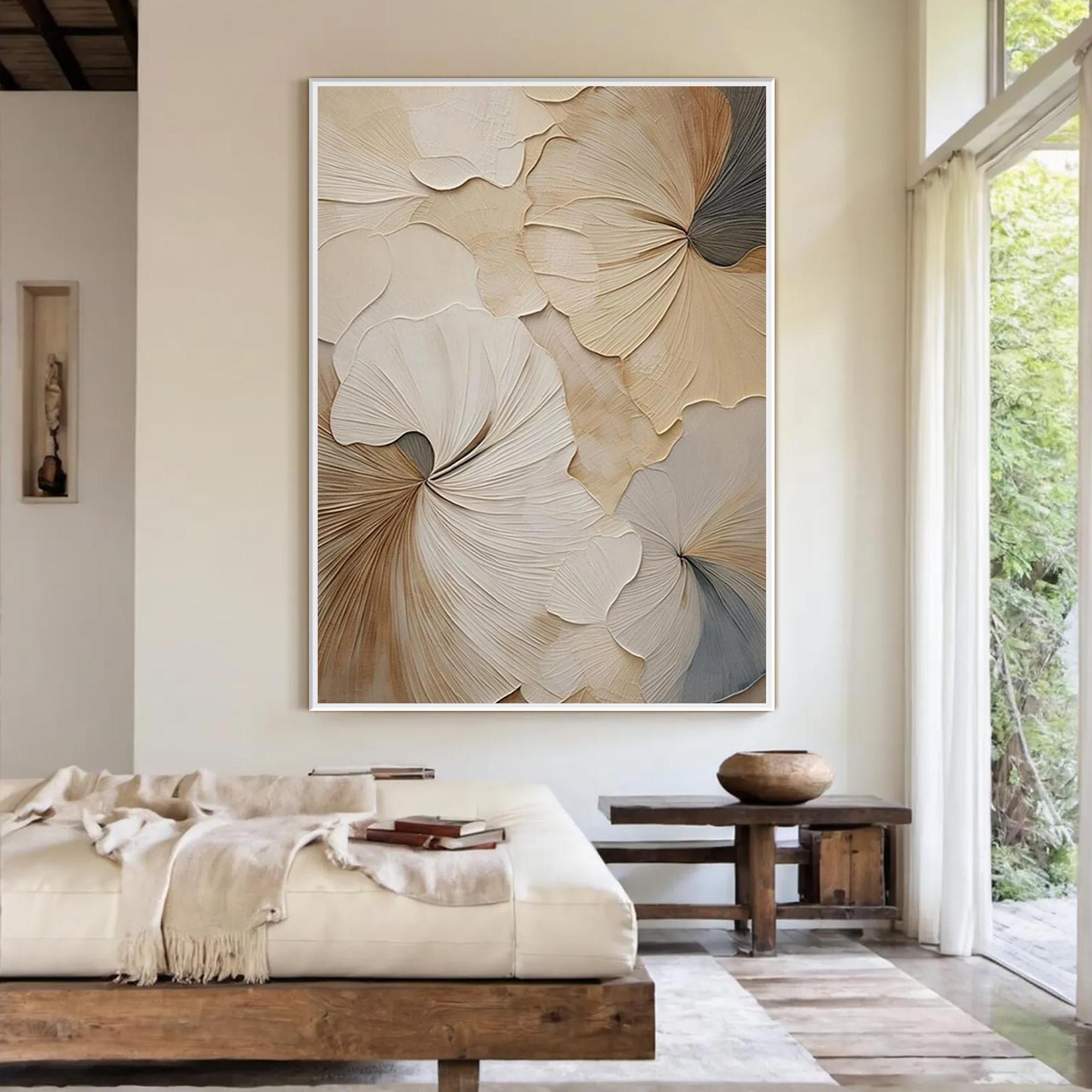 Textured Floral Oil Painting: Elegant Abstract Botanical Wall Art - Etsy