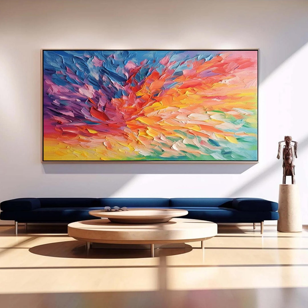 Original Abstract Texture Oil Painting, Large Modern Boho Wall Art - Etsy