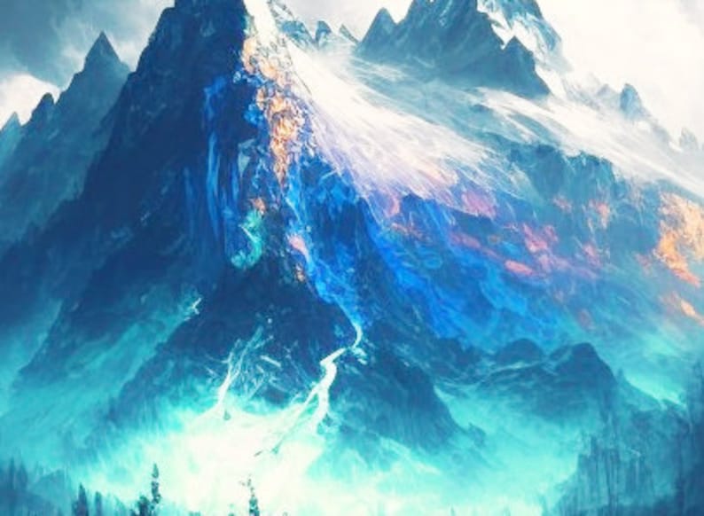 Original Mountain Oil Painting on Canvas Large Wall Art Etsy