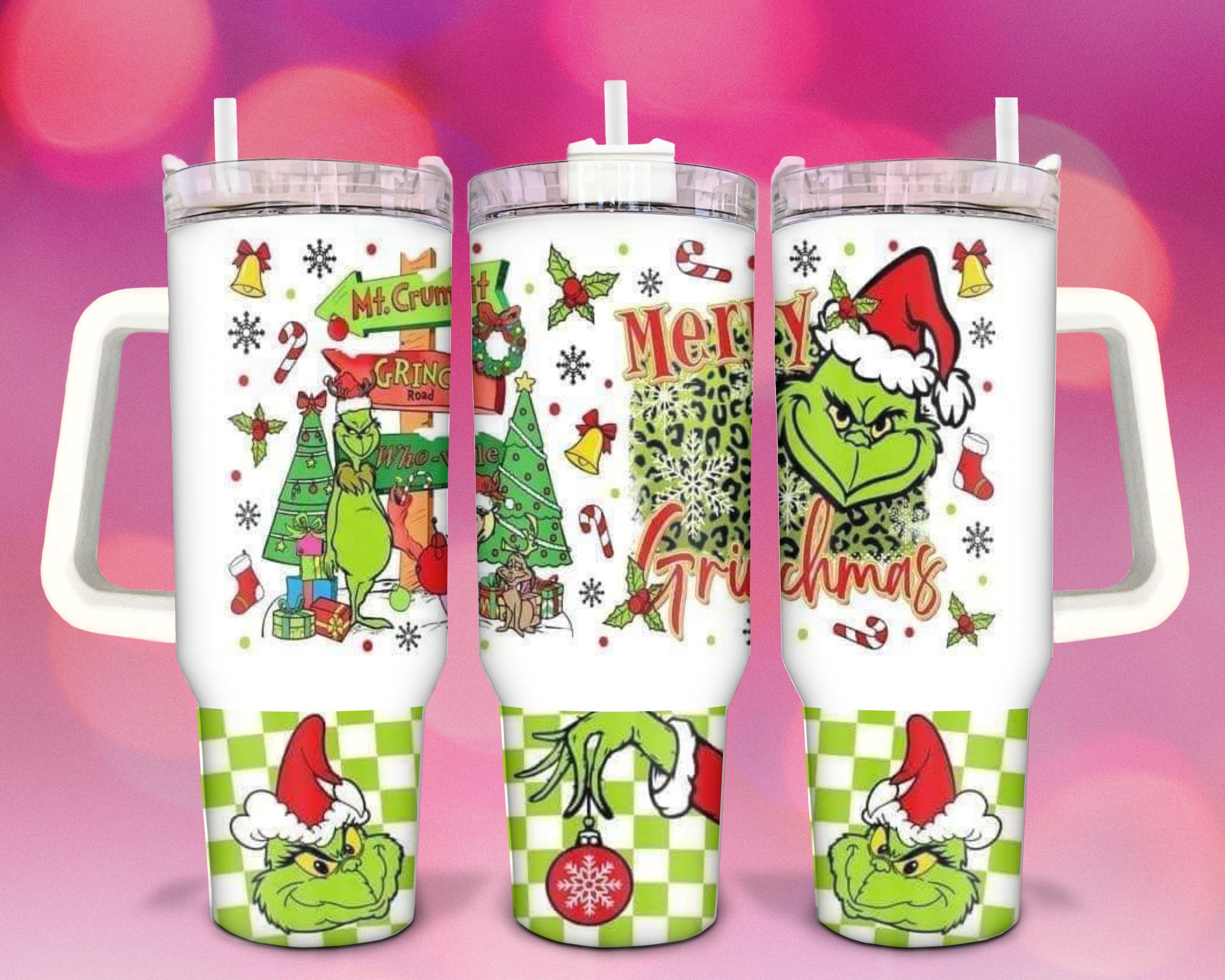 Personalised Grinch Water Drinks Bottle Spout & Screw Cap Christmas Gift  for Children, Back to School, Parties, Birthdays 500 or 600ml 