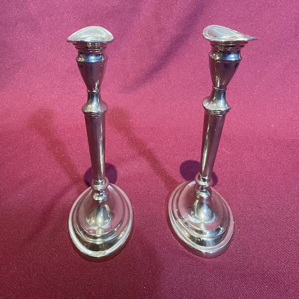 Pair of Vintage Gorham Silver Plate Candlesticks