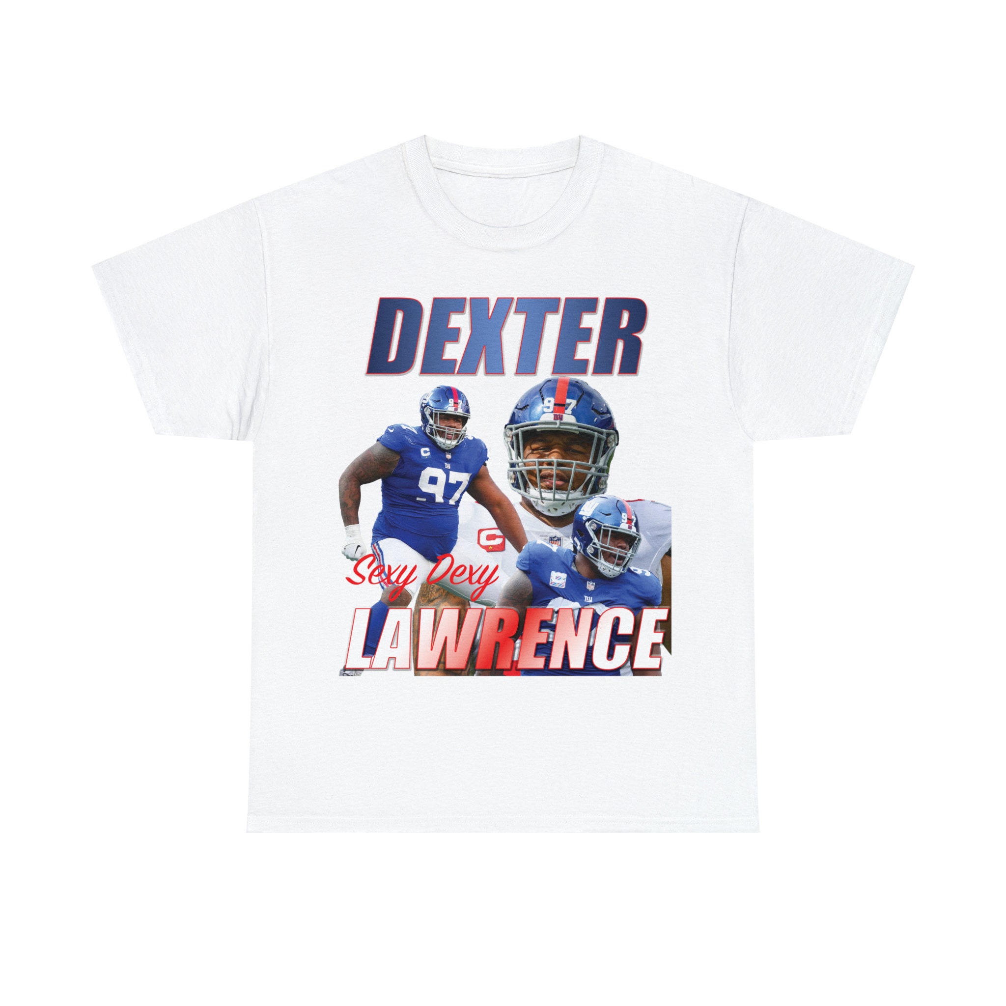 Dexter Lawrence T-shirt New York Giants Graphic Tee 90s Style - Etsy