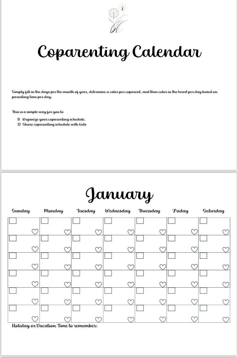 Coparenting: Parenting Plan Bundle - Etsy