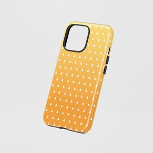 Yellow Geometric Anime Phone Case: Dual Layer Protection