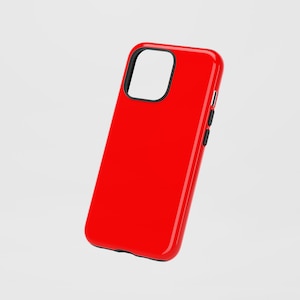 Fire Red Phone Case: Dual Layer, Scratch Resistant