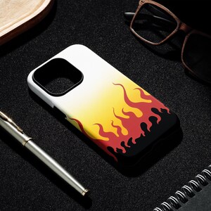Flame Haori Anime Phone Case: Dual Layer Protection image 7