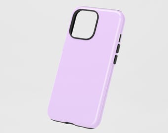 Funda para teléfono color morado pastel: Cubierta protectora de doble capa