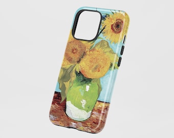 Van Gogh Sunflowers Phone Case: Dual Layer Protection