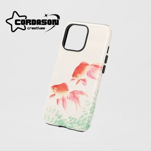 Japanese Phone Case Anime Vintage Goldfish Art For iPhone 16 15 14 13 12 Pro Max 8 Plus X Samsung Galaxy S24 S23 S22 Ultra Google Pixel