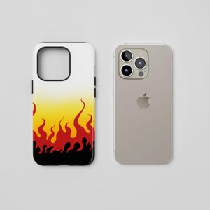 Flame Haori Anime Phone Case: Dual Layer Protection image 5