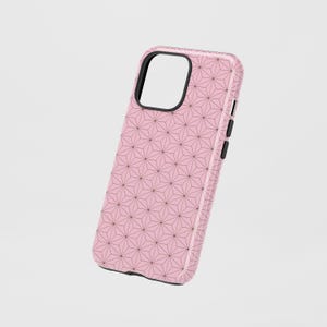 Anime Phone Case Pink Geometric Haori Phone Case  For iPhone 16 15 14 13 12 Pro Max 8 Plus X Samsung Galaxy S24 S23 S22 Ultra Google Pixel