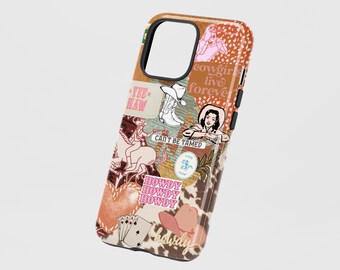 Western Cowgirl Scrapbook Phone Case: Dual Layer Protection