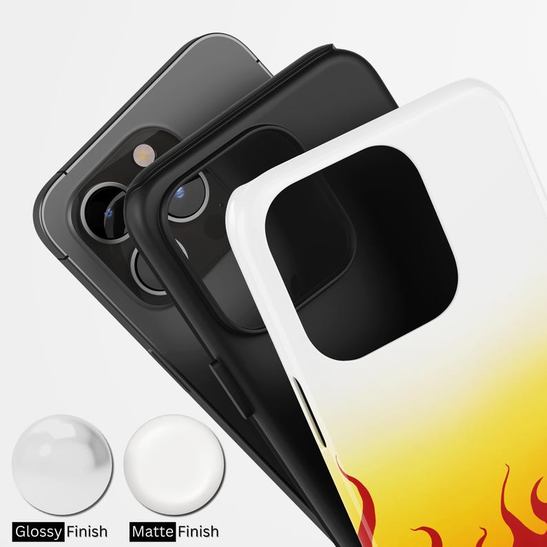 Flame Haori Anime Phone Case: Dual Layer Protection image 3