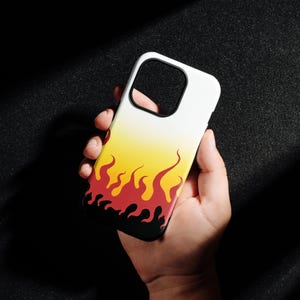 Flame Haori Anime Phone Case: Dual Layer Protection image 6