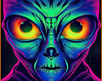 ヴィンテージ ブラックライト ポスター サイケデリック