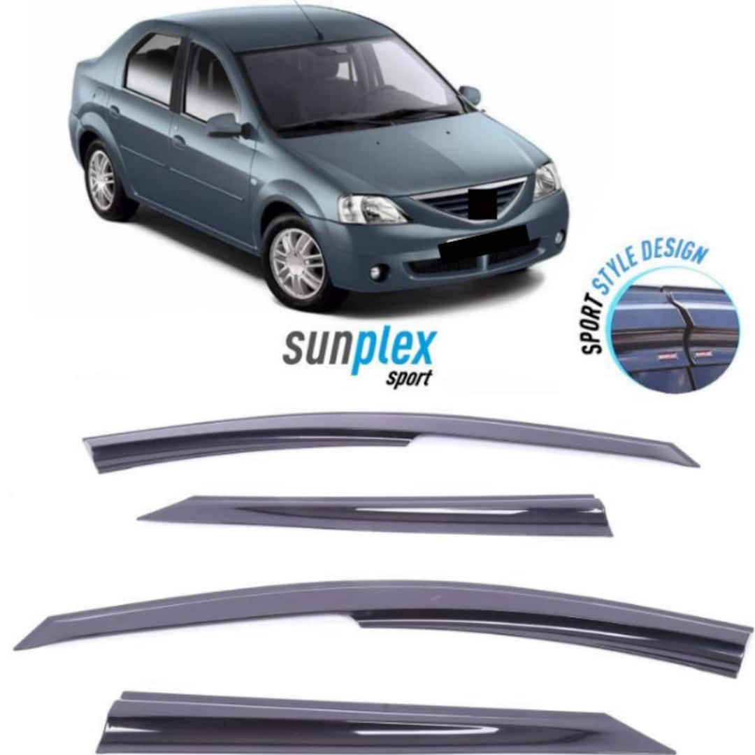 For Dacia Logan Car Window Accessories Sport Style Window Deflector ...
