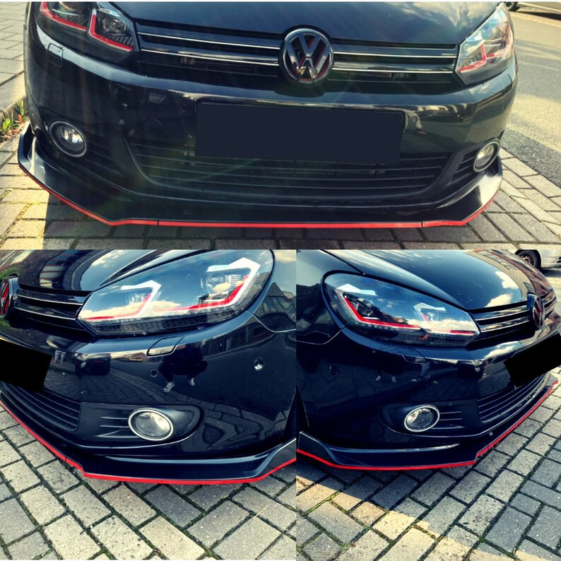 3 Stuks Voorbumper Lip Voor Vw Golf 6 MK6 2008-2012 Body Kit Auto Accessoires Spoiler Splitter Diffuser flap Sport Bumper Exterieur afbeelding 2