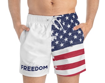 Founded on Freedom Proud American Men Swim Shorts Trunks