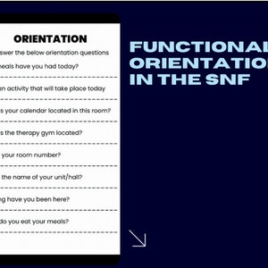 Functional Orientation in the SNF