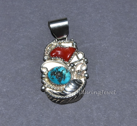 Native American One Of The Most Unique 14k Gold Marked Sterling Silver Coral Necklace Native American One Of The Most Unique 14k Gold Marked Sterling Silver Coral Necklace