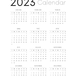 12 Monatskalender für 2023