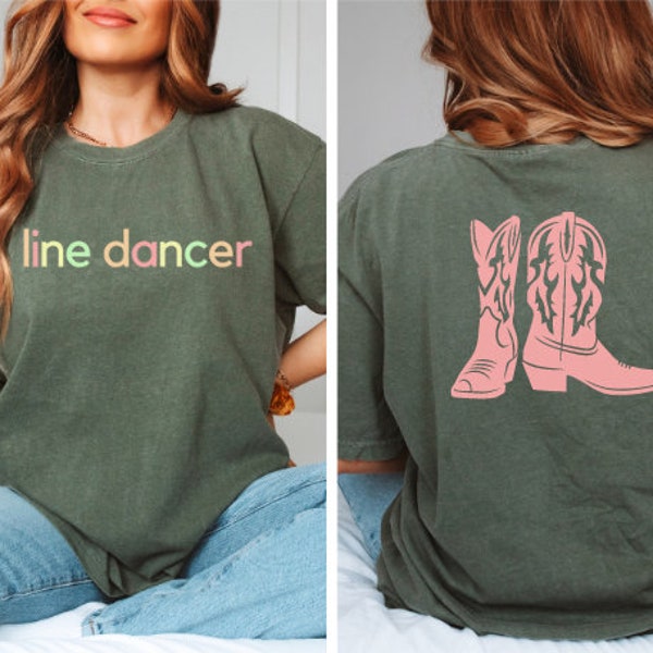 Gift for Line Dancer, Cute Oversized Tee Shirt, Comfort Colors T-Shirt, Country Dance Apparel, Faded Oversized Shirt