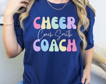 Personalized Cheer Coach Gift, Oversized Tee Shirt, Trendy T-Shirt, Comfort Colors, Cute Tee, End of Season Gift, All Star Cheer