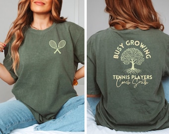 Tennis Coach Gift, Personalized Tennis Coach Gift, Tennis Match, Trendy Comfort Colors, Oversized Shirt, Tennis Player, End of Seasons Gift