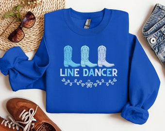 Cadeau voor Line Dancer, Line Dance Sweatshirt, Dancing Crewneck, Country Dance Apparel
