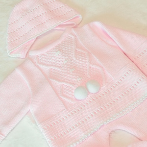 Handmade Knitted Baby Outfit: Spanish Style, Hypoallergenic
