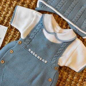 Spaanse babyjongen gebreide pasgeboren set peto primera puesta baby gebreide zomer pasgeboren outfit eerste outfit baby gebreide pasgeboren Ranita jongen