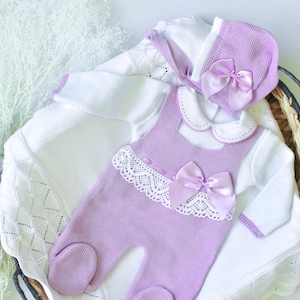 Romper Roma knit newborn girl peto girl baby shower girl clothes for hospital baby girl newborn girl gift first outfit baby girl gift