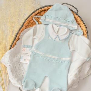 Romper pasgeboren gebreide set babyjongen gebreide kleding pasgeboren romper eerste outfit baby gebreide footed primera puesta peto tejido bebe