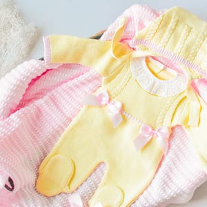 Handmade Cable Knit Baby Romper: Newborn Girl Outfit, Hypoallergenic