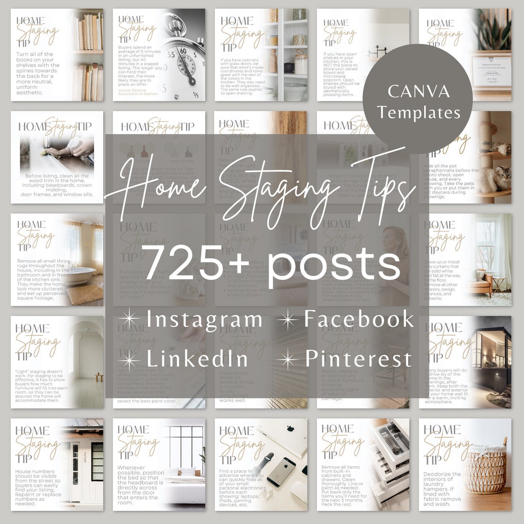 View of Home Staging Tips Social Media Templates for Stagers and Real Estate ...
