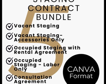 Home Staging Business Contract Bundle | Canva Templates | 5 Agreements for Real Estate Stagers | Editable | Customizable | Instant Download