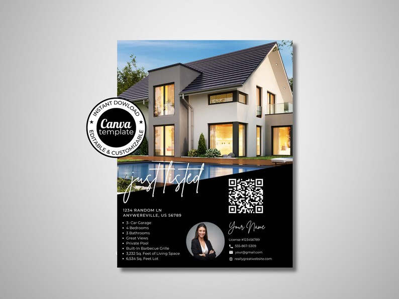 Real Estate Marketing Flyer | Canva Template | 8.5" X 11" - Etsy