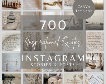 Instagram Templates | Posts and Stories | Canva Templates | Inspirational & Motivational Quotes | Engagement Social Media Posts | Coaching