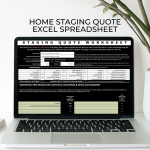 Home Staging Template | How to Charge for Services | Quote Worksheet for Stagers | Excel Spreadsheet | Calculate Costs & Profit Margin