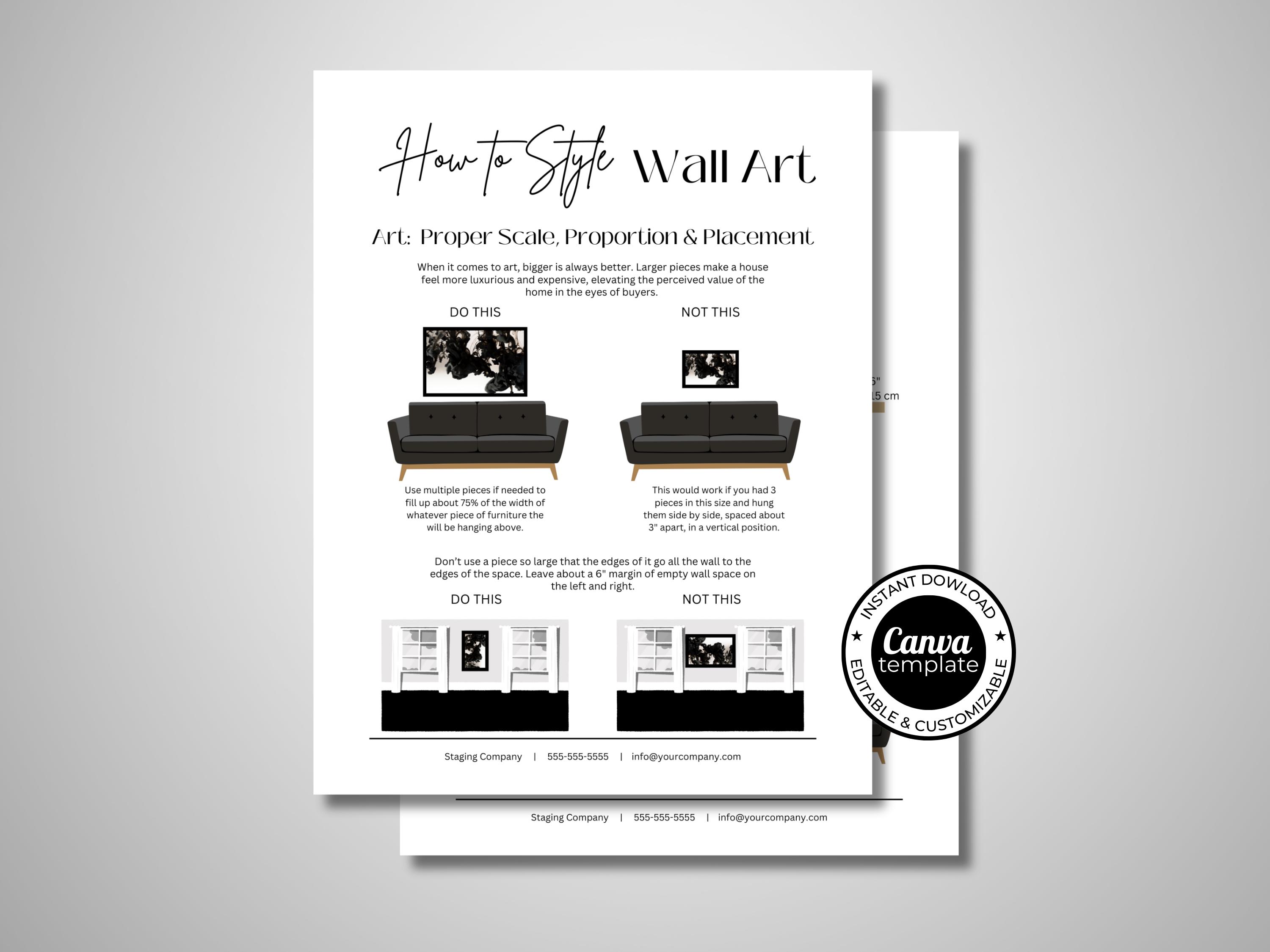 Home Staging Template | Wall Art Scale & Placement Consultation Guide ...