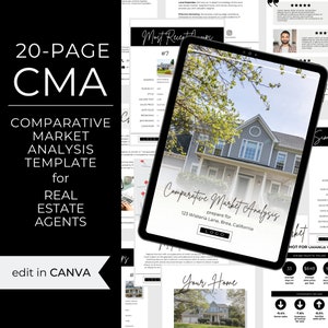Real Estate CMA Packet | Comparative Market Analysis Guide | Canva Template | Realtor Appraisal | Home Valuation | Value Report | Equity