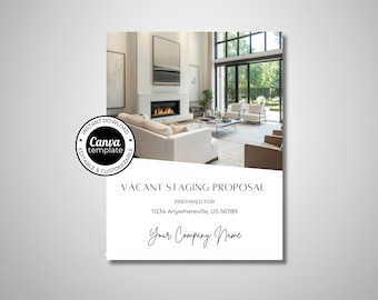 Home Staging Proposal Template | Services Pricing | Package Prices | Edit in Canva | Instant Download