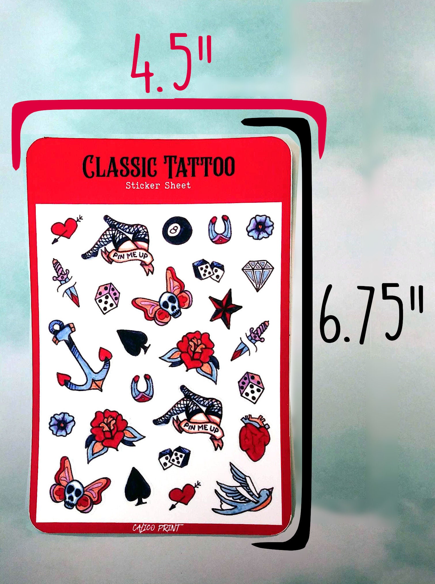 One Page Sticker Sheet - Etsy