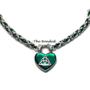 locking submissive/slave discrete ownership collar/ choker triquetra celtic knot of protection daycollar